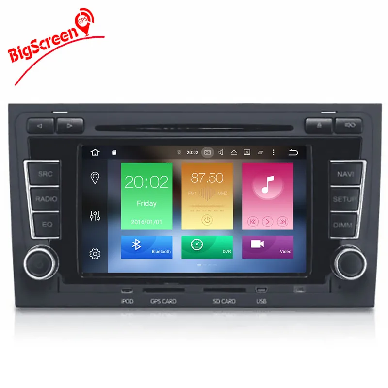 Top 2 DIN car DVD GPS For Audi A4 S4 RS4 2003-2012 with dvd player Radio navigation Audio multimedia capacitance touch screen stereo 7