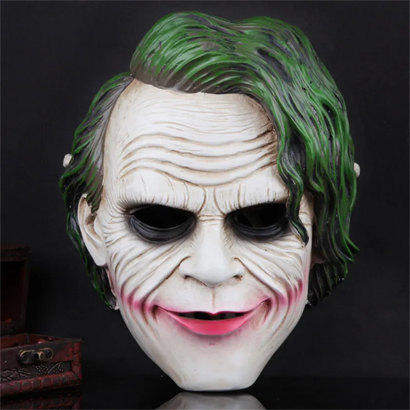

Horror Masks Halloween Mask Joker of Batman Dark Knight for Party Halloween Christmas Cosplay Resin Mask Adults Full Face FA105