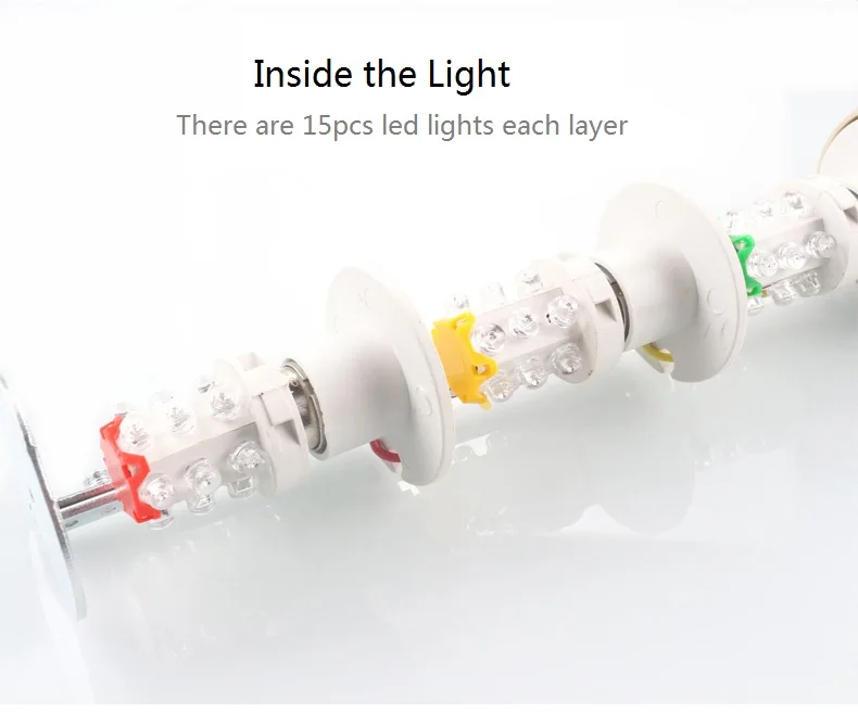 Промышленный Многослойные безопасности стека лампа светодиодный сигнальный Маяк светильник сигнальная лампа башня 5-слойный чехол Предупреждение светильник переменного тока DC12V 24V 110V 220V