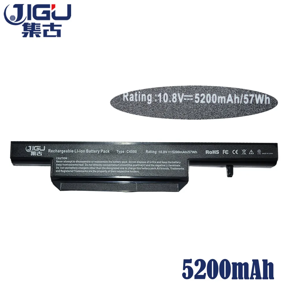 Аккумулятор JIGU C4500BAT 6 C4500BAT6 для Clevo C4100 C4500 C4500Q C5100Q C5500Q B4100M B4105 B5100M B5130M B7110|c4500bat 6|battery