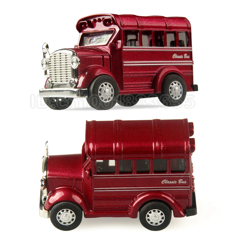 Free shipping 132 alloy bus vehicles small model mini car toy pull
