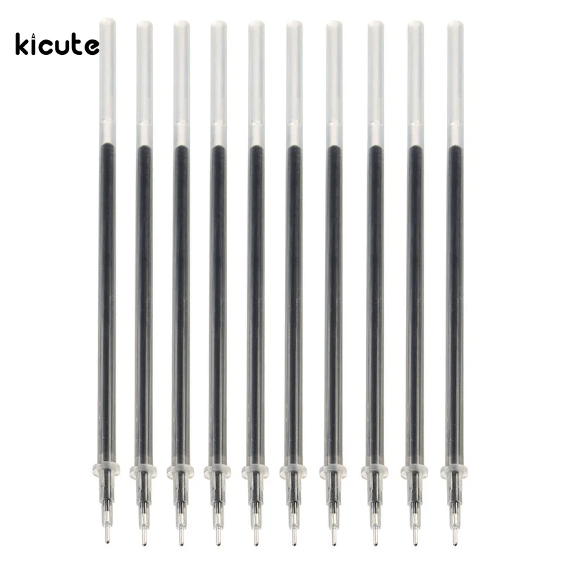 Buy 10Pcs/pack 0.38mm Black Ink Refill Gel Pen Refill