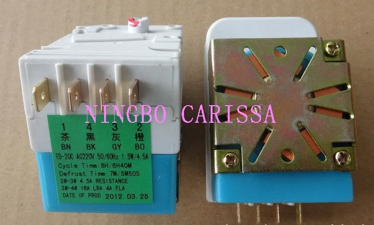 

korea type fridge refrigerator parts defrost timer TD-20C 4 pins 6h40m 5m50s