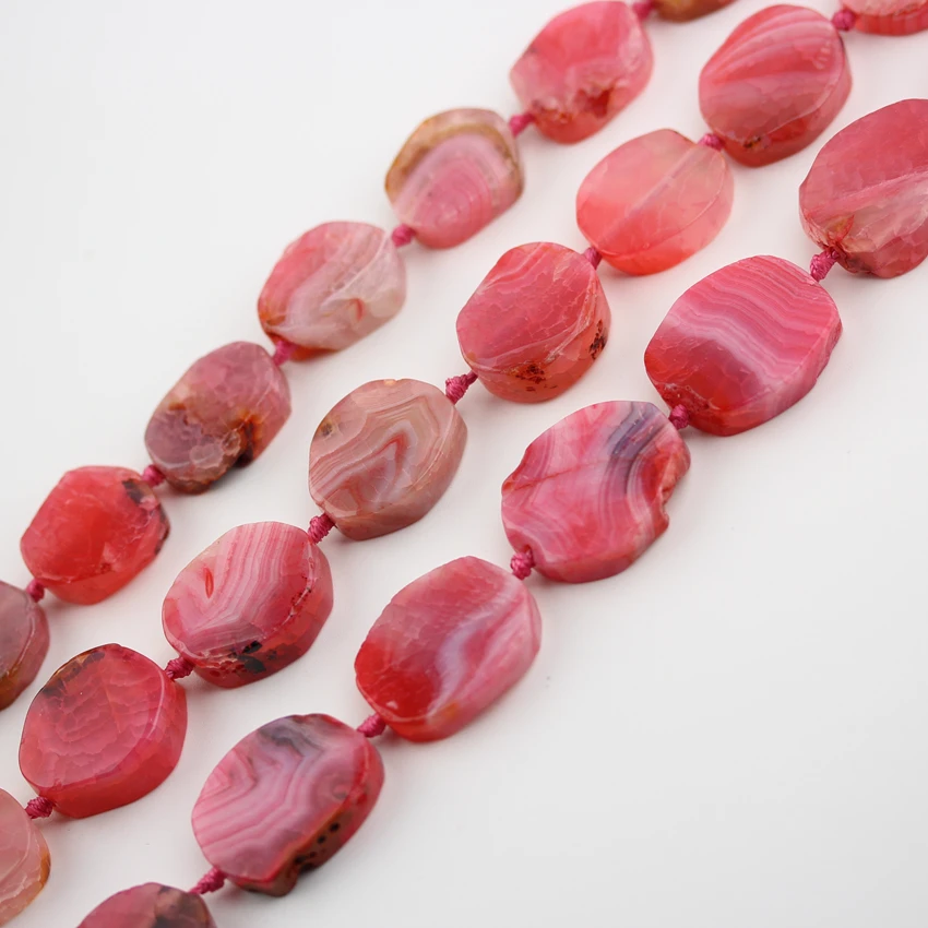 

Full Strand Drilled Fushcia Dragon Veins Agates Slice Loose Beads Charms ,Natural Dyed Agates Stones Slab Spacers Beads Jewelry