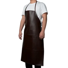 Lady Women Men Leather Cooking Baking Aprons Waterproof Oil-Proof Kitchen Apron Restaurant Aprons For Women Home Sleeveless Lady Women Men Leather Cooking Baking Aprons Waterproof Oil-Proof Kitchen Apron Restaurant Aprons For Women Home Sleeveless