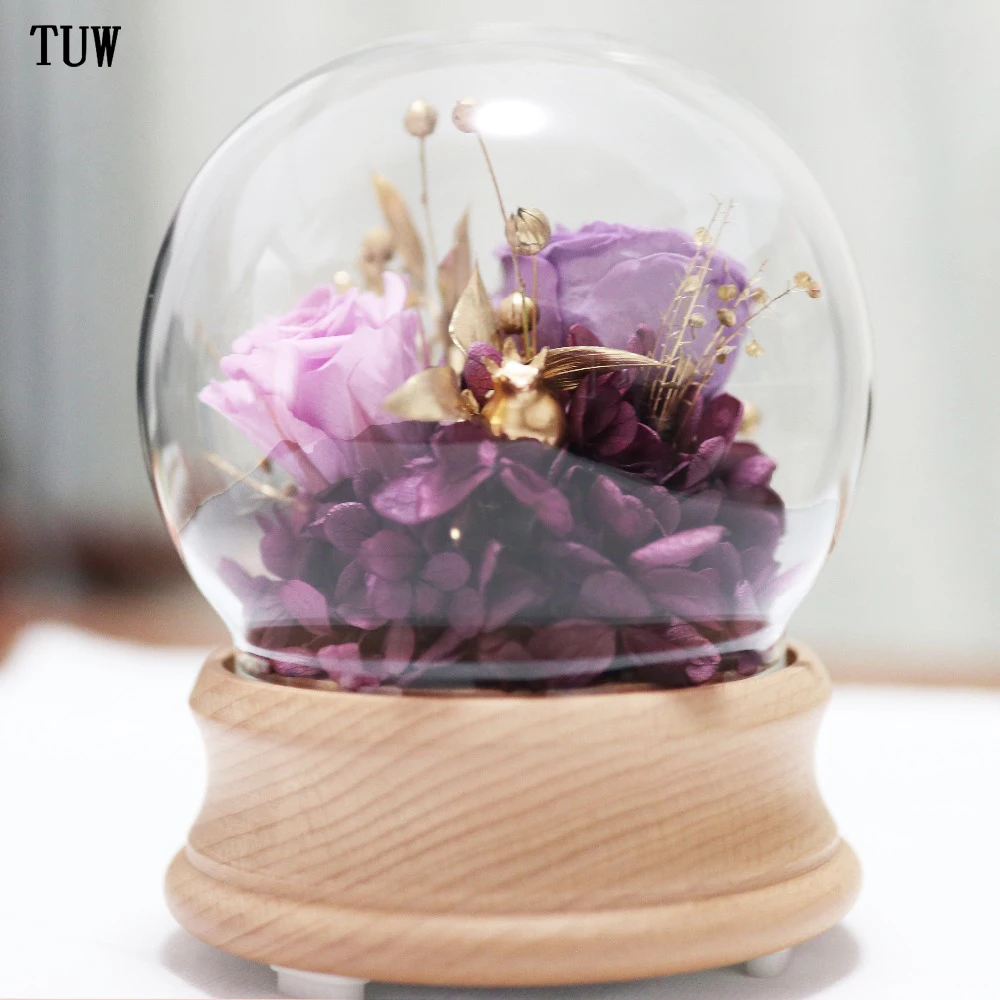 BS-089 mini portable bluetooth glass cover speakers purple preserved fresh flowers stereo music speakers цена BS-089 mini portable bluetooth glass cover speakers purple preserved fresh flowers stereo music speakers цены онлайн