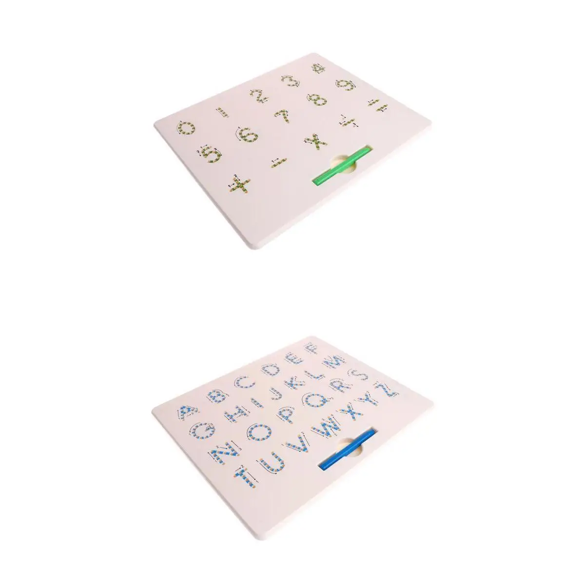 2pcs Magnetic Math Arithmetic Board Magnet Tablet Alphabet A to Z & Numbers 0 to 9