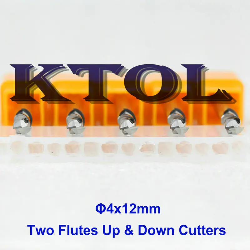 up down cut two flute spiral carbide endmill milling cutter cnc router bits woodwork tool_1