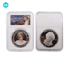 Народная Принцесса Диана 20-летие 999,9 Посеребрённый монеты бизнес подарки металлический монеты вызов сувениры