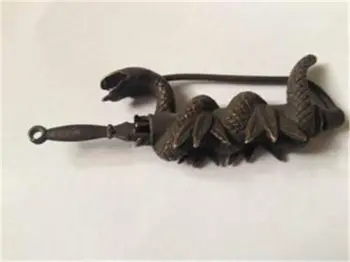 

Chinese Old statues lock and key snake ancient chinese old Bronze collect
