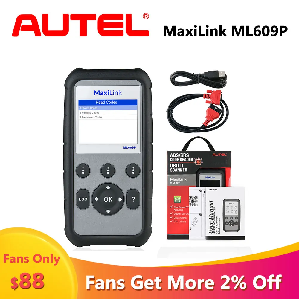 

Autel AutoLink ML609P OBD scaner automotriz profesional car diagnostic scanner automotivo auto code reader diagnostic for car