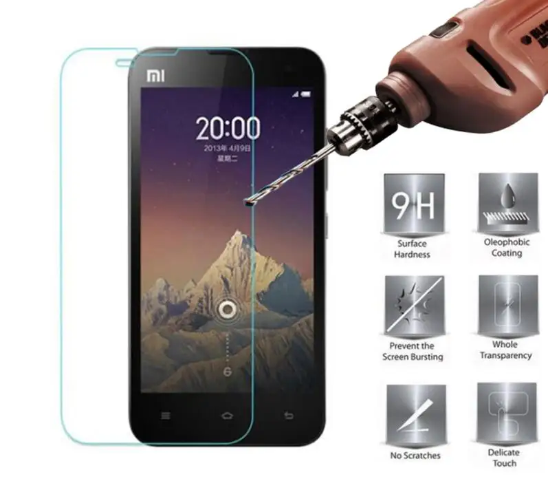

2Pack 2.5D 0.26mm 9H Premium Tempered Glass For Xiaomi Mi2 M2 Screen Protector Toughened protective film For Xiaomi Mi2 M2