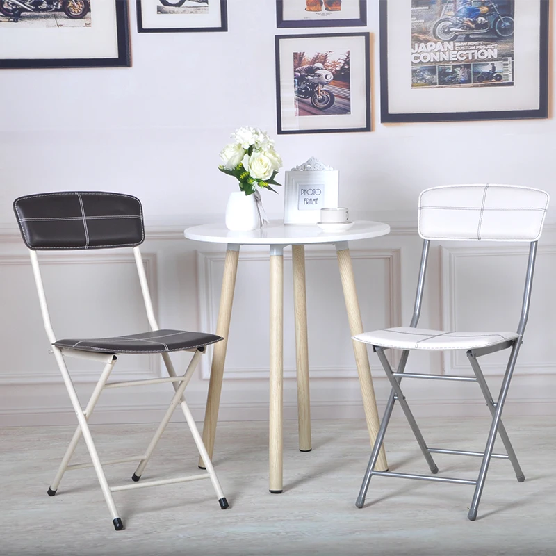 

Folding chair portable folding home back dining chair leisure office chair