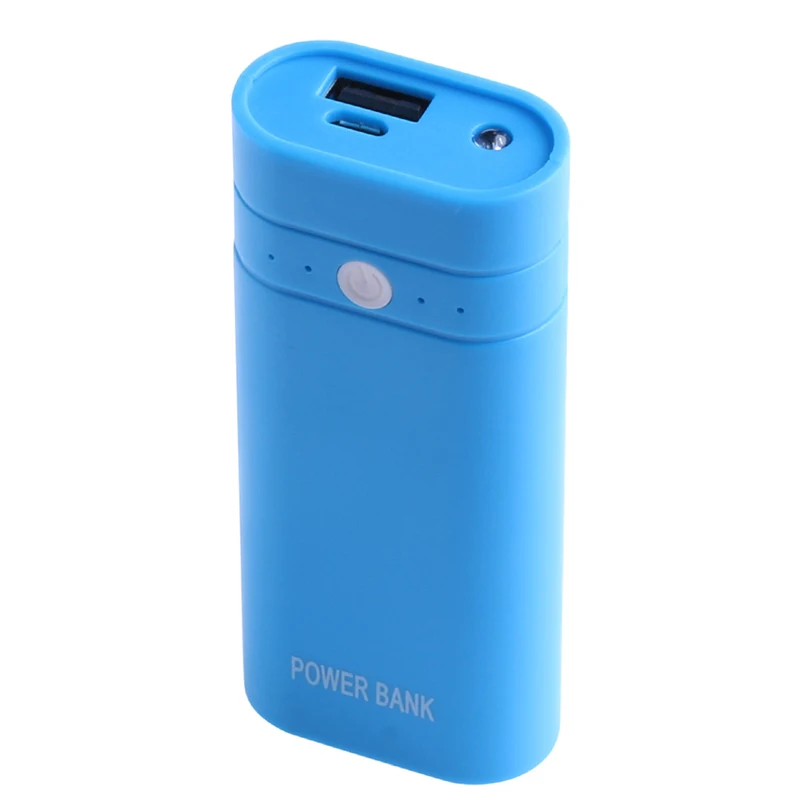 OOTDTY Портативный 2x18650 батарея DIY коробка зарядное устройство 5V USB power Bank чехол комплект для мобильного телефона - Цвет: Blue