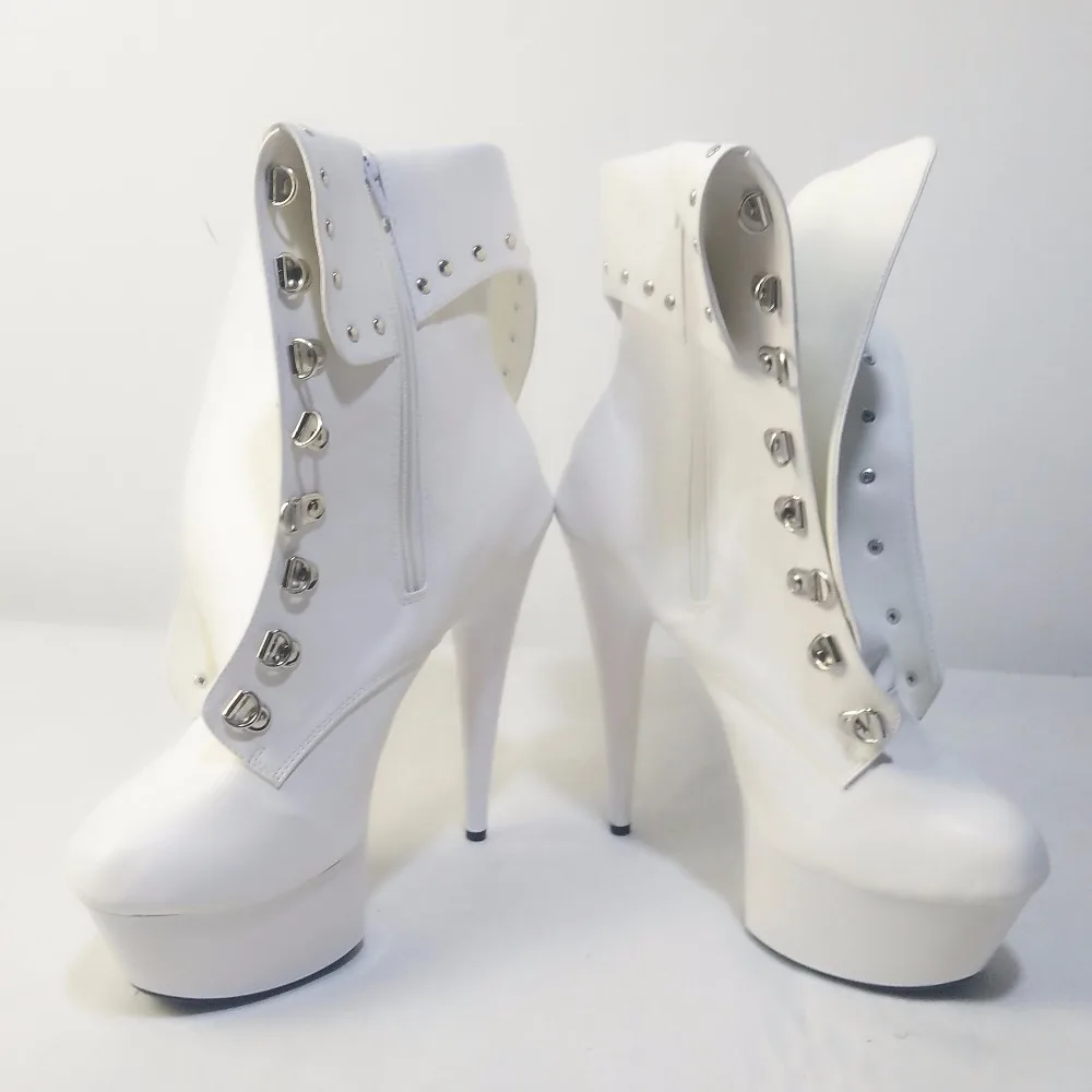 15cm high heels, thin and live-action low-cut boots, the front line is the artificial leather performance Dance Shoes