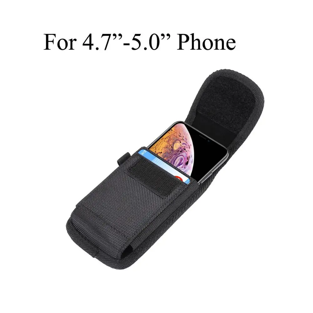 Мобильный телефон поясная сумка 5,2-6,9 дюймов Крюк Петля Кобура сумка ремень чехол в виде поясной сумки чехол для iPhone 11 Pro X XR XS Max Note 10+ Plus - Цвет: For 4.7-5.0