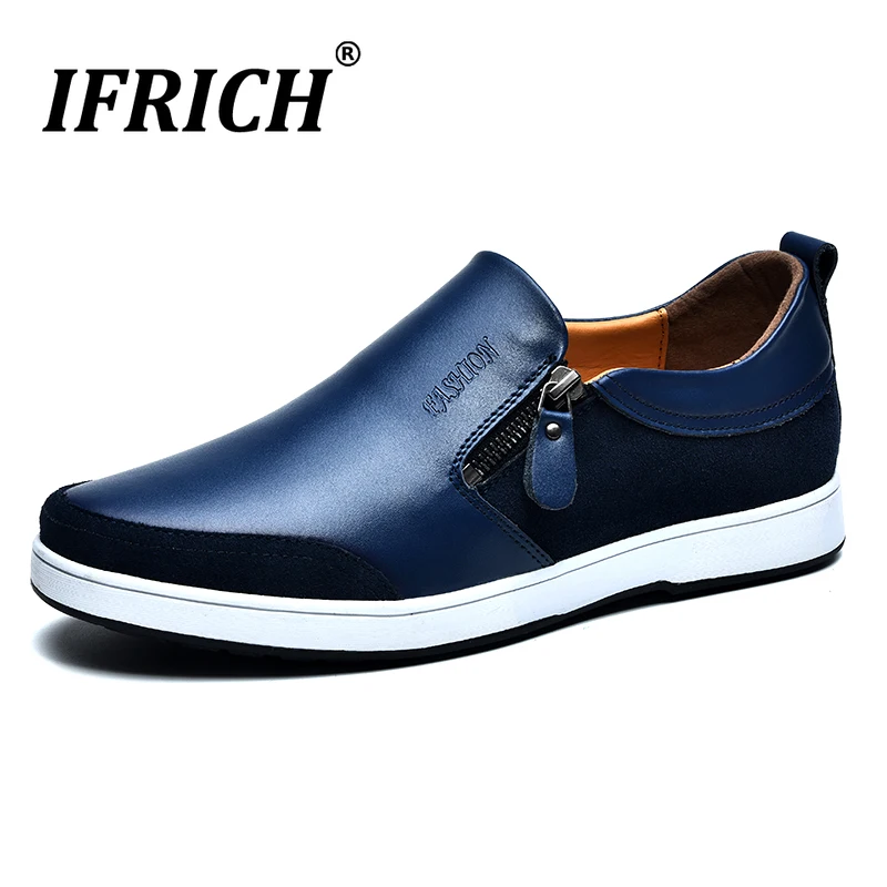

Best Selling Young Boy Casual Shoe Original Fashion Mens Sneakers Designer Zip Leather Shoes For Men Flats Men Walking Footwear