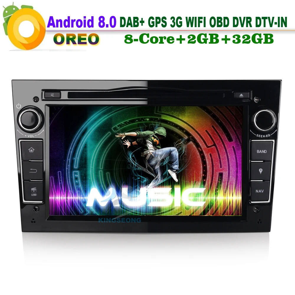 

Android 8.0 DAB+ MP3 DVD Head Unit GPS Navigation Sat Nav Car CD player Radio for Opel Astra H Vectra C Zafira Wifi OBD