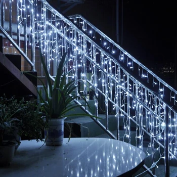 

3.5M 96LED 110V 220V LED String Curtain Icicle Lights Xmas Home Festival Party Decor Wedding FairyLights