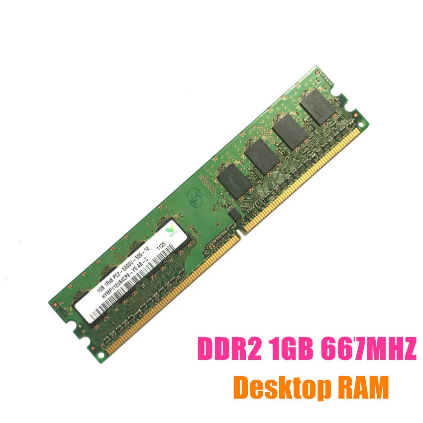 

DDR2 1GB 1R/2Rx8 PC2 5300U DDR2 1G 667 MHZ Desktop RAM Desktop memory 1G PC2-5300U DDR2 667 MHZ Hynix chipset
