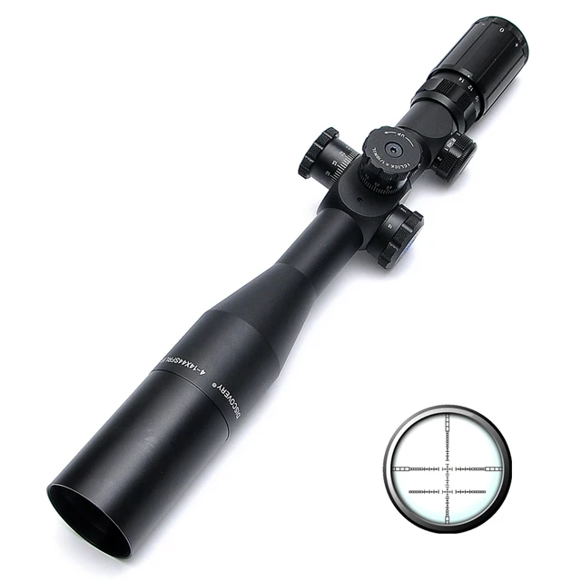 Cheap Discovery FFP 4-14X44 SFRLIR Riflescope With Mil Dot Reticle Rifle Scope Mounts Sniper Gear Rifle Hunting For Water