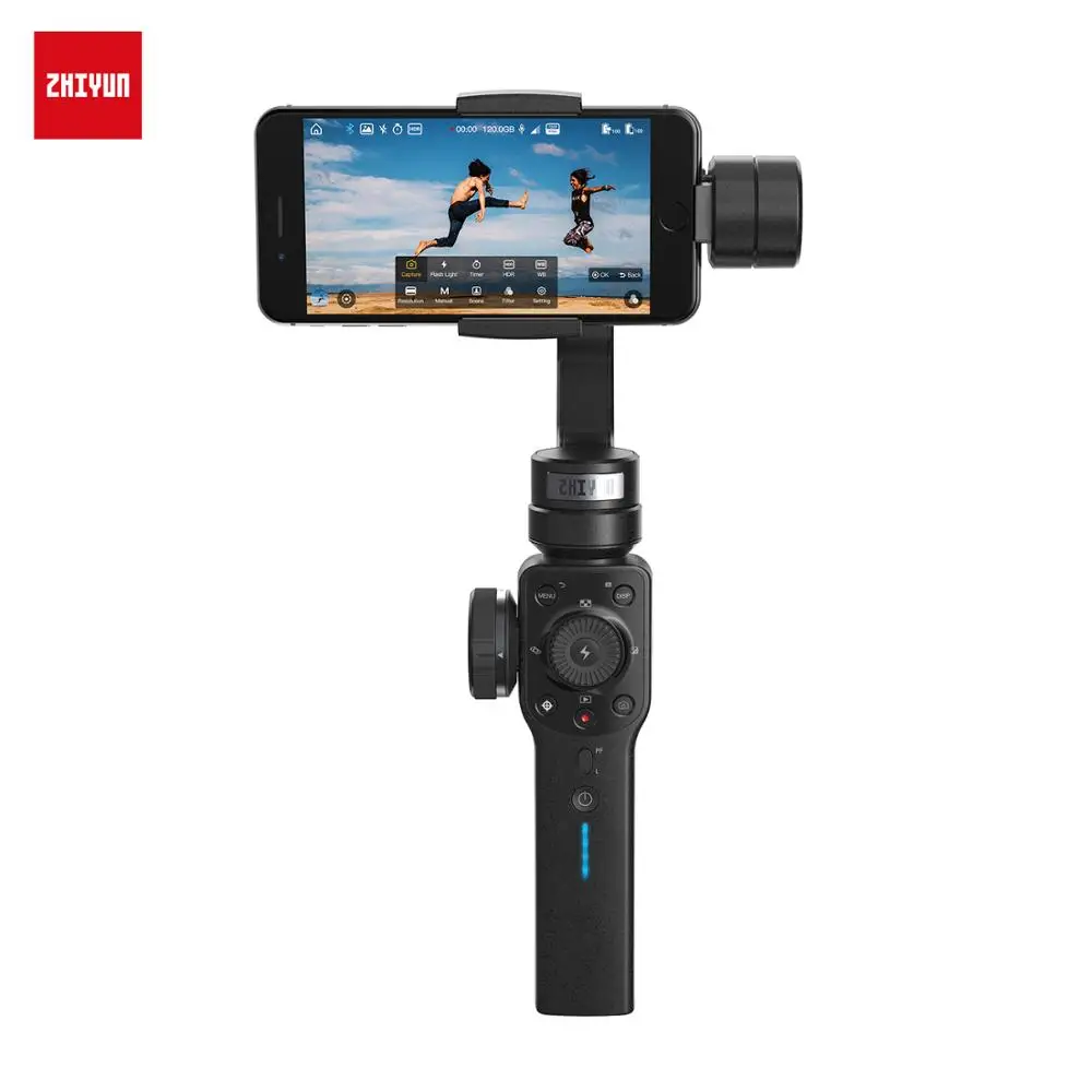 ZHIYUN официальный гладкой 4 3-осевой портативный монопод с - Цена: 