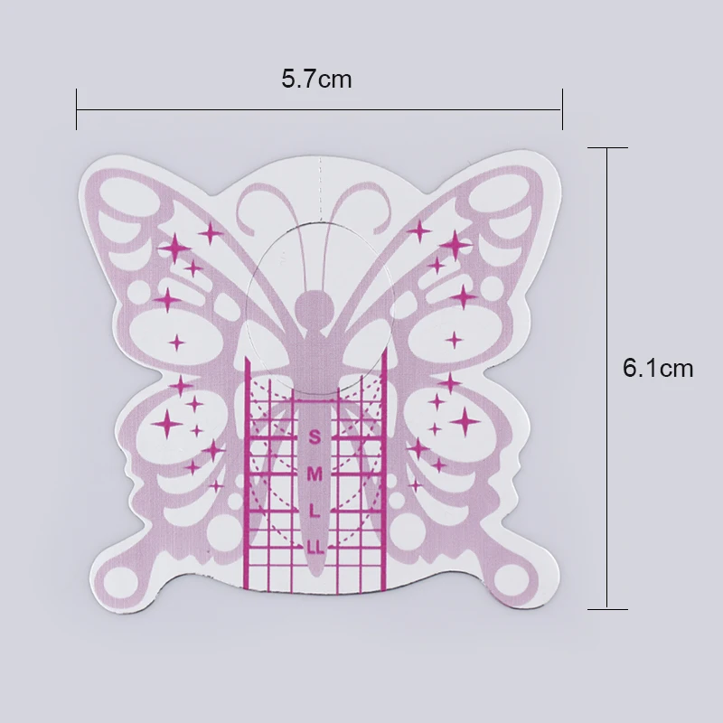 100 шт./компл. аппарат для крепления на гвоздях и формы розового цвета с бабочками Форма для УФ Гель-лак для ногтей Советы Расширение конструирующий УФ гель для ногтей профессиональный набор инструментов