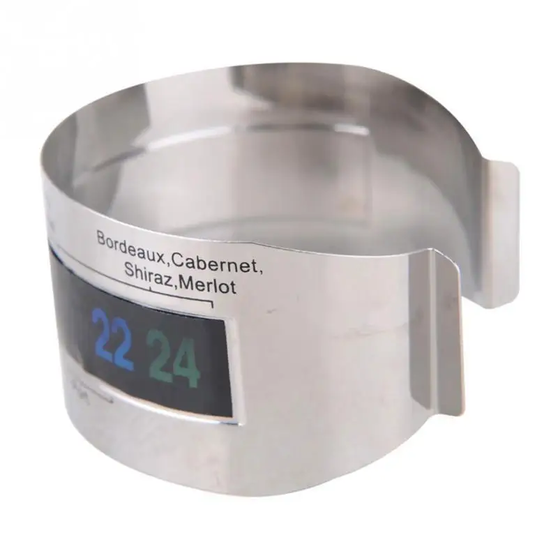 

Stainless Steel Wine Bracelet Thermometer 4 to 24 Degree Celsius Red Wine Temperature Sensor Bar Accessories
