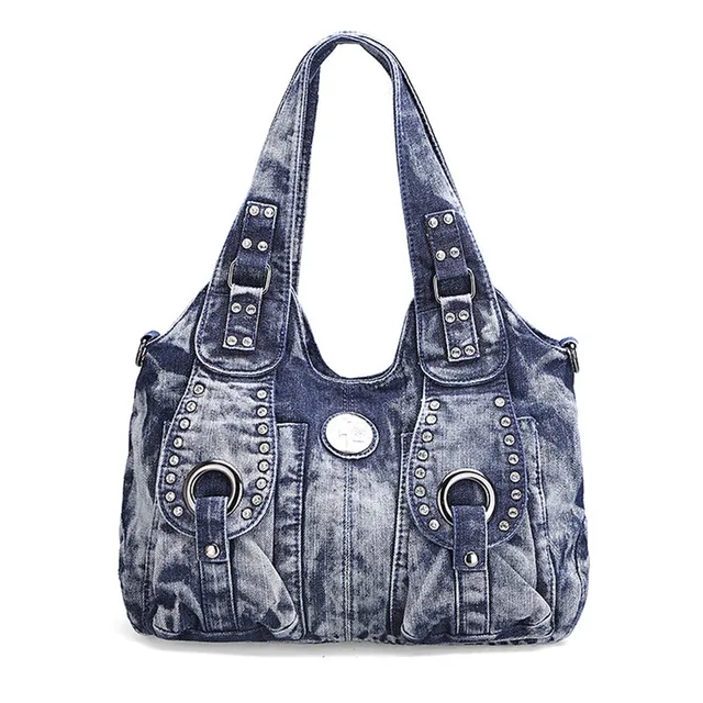 Aliexpress.com : Buy Women Big Denim Handbags Vintage Casual Denim ...