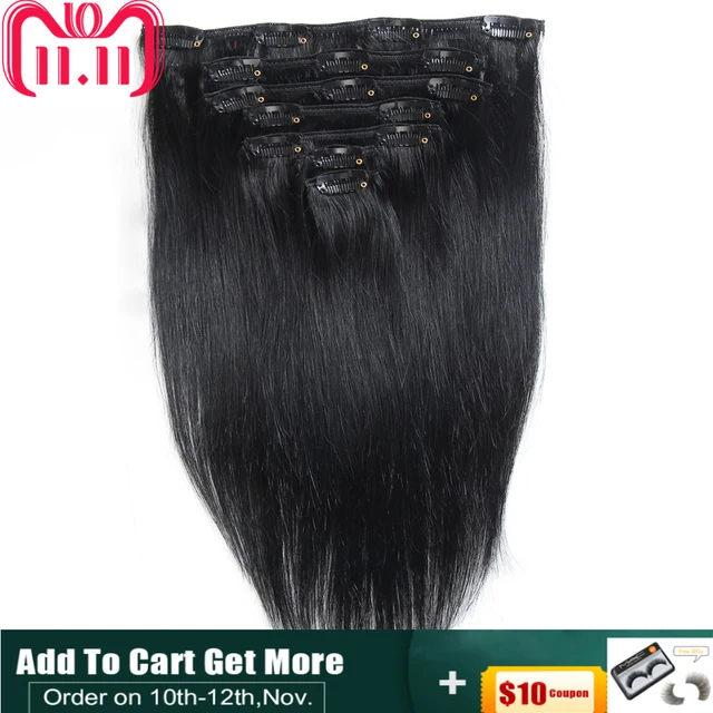 Special Offers Brazilian Remy Straight Natural Black Hair Clip in Human Hair Extensions 14" 18"Full Head European Salon Style 1# 85G GOOD HAIR Special Offers Brazilian Remy Straight Natural Black Hair Clip in Human Hair Extensions 14" 18"Full Head European Salon Style 1# 85G GOOD HAIR