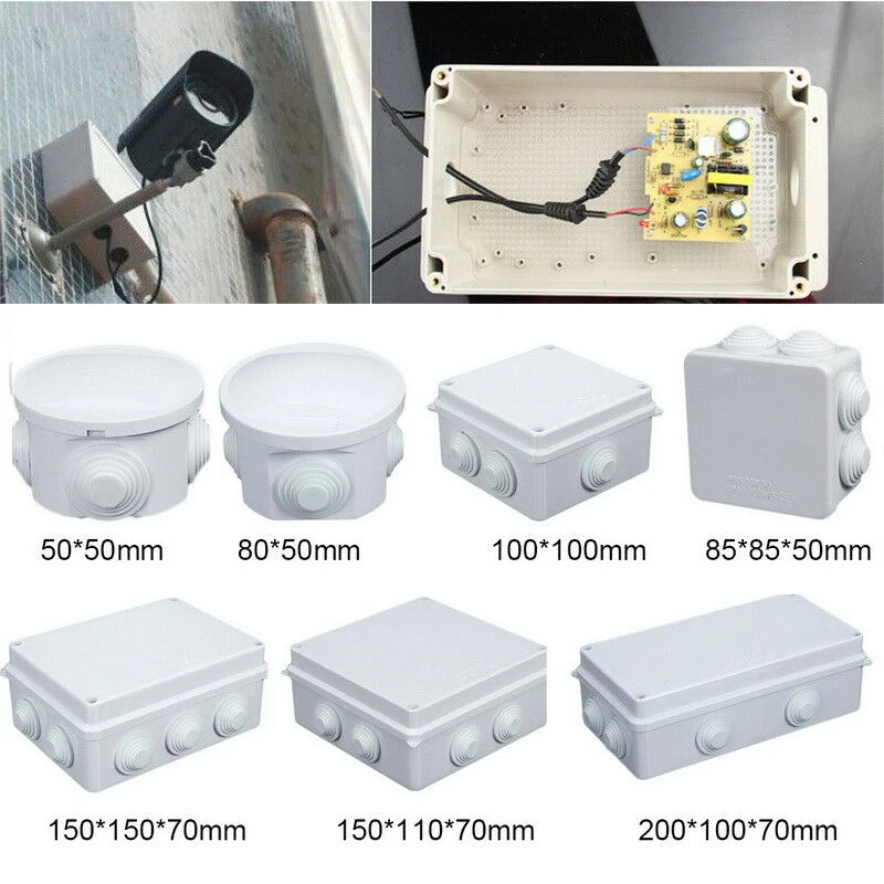 

Moisture-Proof Durable ABS Plastic IP65 IP66 Waterproof Junction Box DIY Outdoor Electrical Connection Box Cable Branch Box