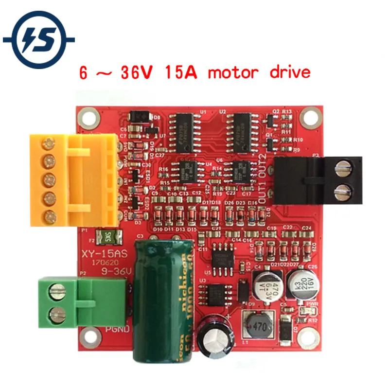 6 36V 15A High Power DC Motor Driver Board Precise DC Motor Drive Plate