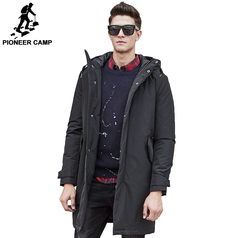 Pioneer Camp long warm winter Jacket men waterproof brand