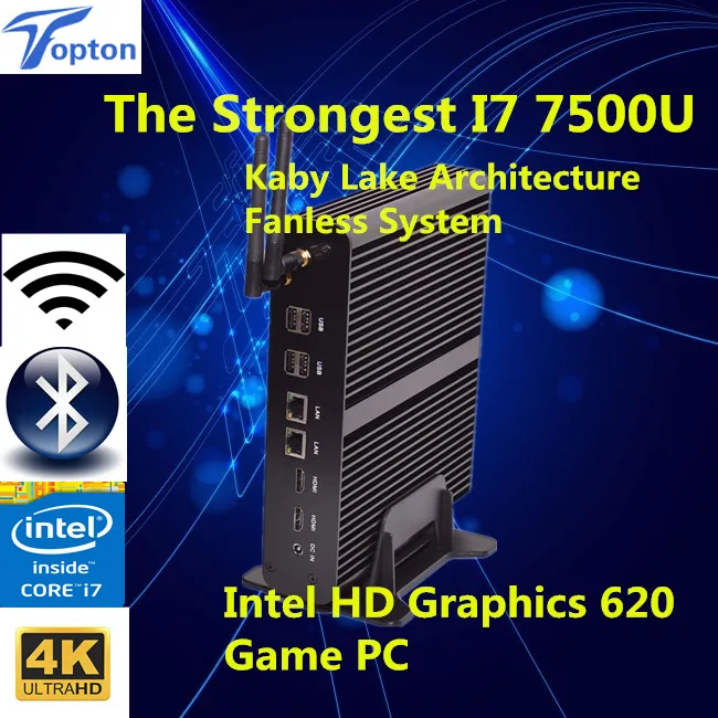  [Core i7 7500U]Windows 10  Fanless Mini PC  300M Wifi  Desktop Computer+3 year warranty + free HDMI cable + 300 wifi 