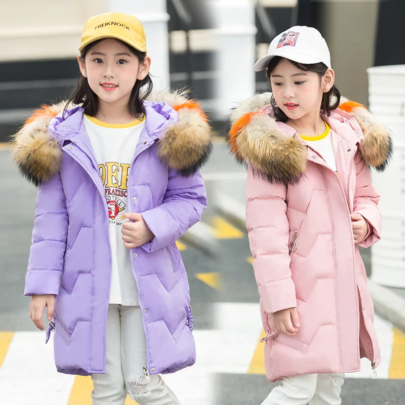 

OLEKID 2018 Winter Jacket For Girls Warm Thicken Hooded Girls Winter Coat 3-12 Years Kids Teenage Outerwear Winterjas Meisjes