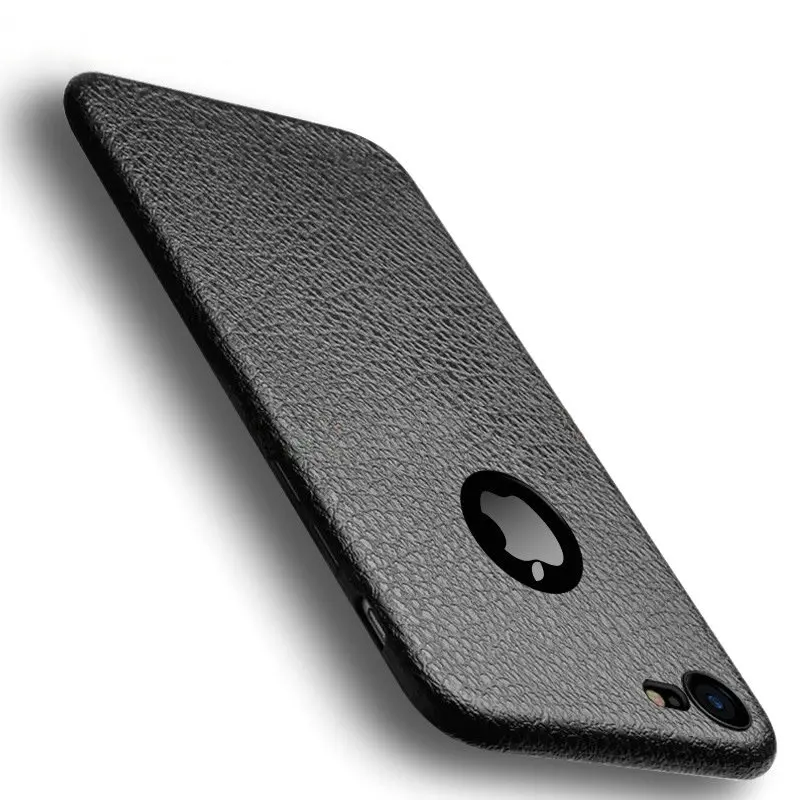 Koop MAKAVO Voor Apple iPhone 6 s Case Siliconen Lederen Textuur TPU Soft Back telefoon Voor iPhone 6 7 Plus iPhone8 Plus X 10 Huid