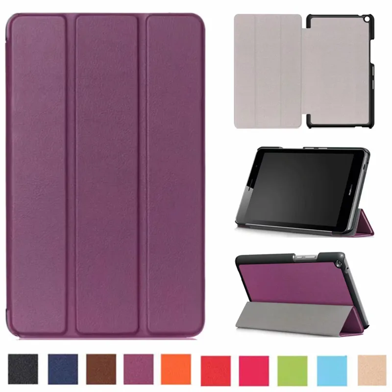 Чехол для планшета Huawei Media Pad T3 8 дюймов однотонный тонкий складной