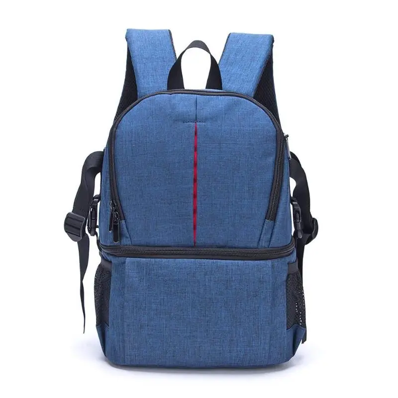 Фотокамера DSLR видео водонепроницаемый Оксфорд ткань мягкий плечи рюкзак складная сумка для фотоаппарата чехол для цифровой камеры высокого качества - Цвет: Blue