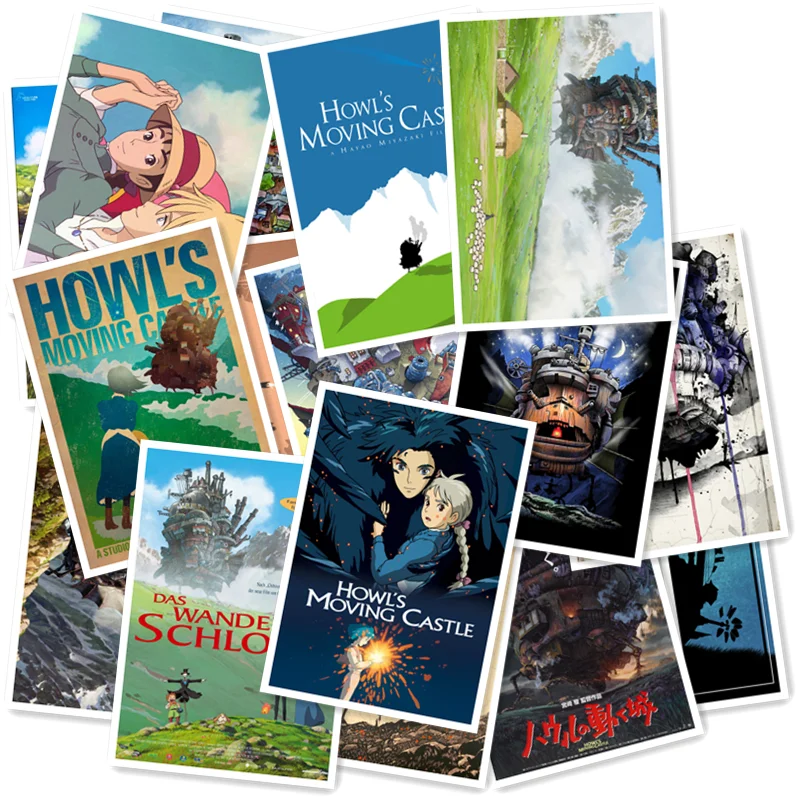 Двигающийся замок Howl's 20 шт. ПВХ Стикеры серии домашний декор стильный