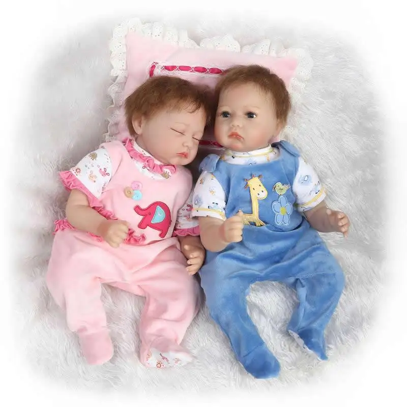 Sleeping 18 Inches Newborn Girl Baby Reborn Vinyl Silicone Doll Kids Mate Gift