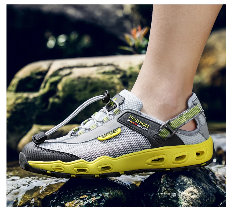 New Arrival Outdoor Aqua Shoes Sapatilhas Mulher Trekking Men Randonnee Scarpe Uomo Women Wading Upstream Breathable Mesh