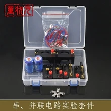 Circuitos simples são conectados em série e paralelo física experimental equipamentos elétricos caixa sem bateria frete grátis