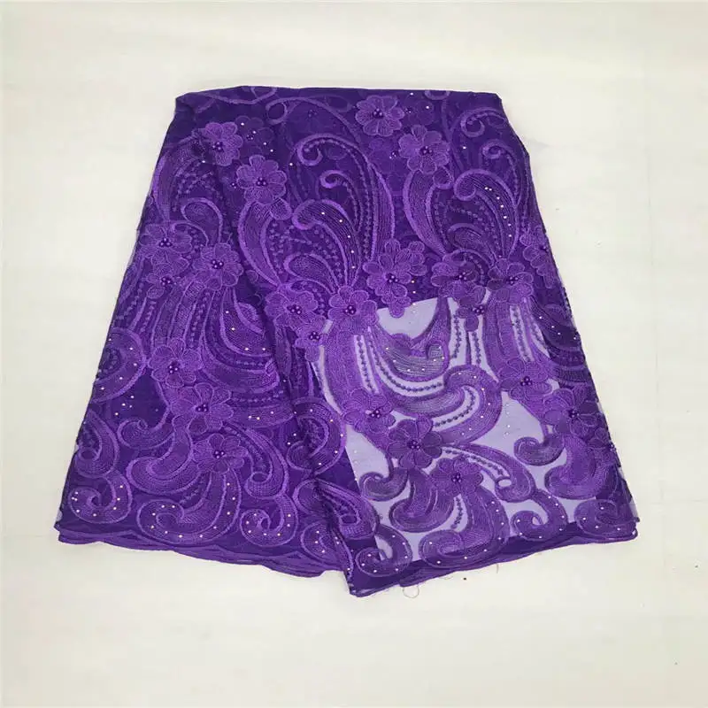 

DF!2019 Latest French Nigerian Laces Fabric High Quality Tulle African Laces Fabric Wedding African French Tulle Lace ! L42356