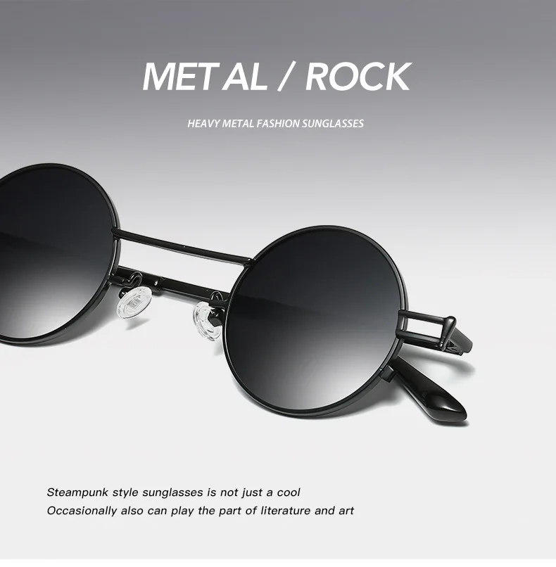 Черные маленькие круглые солнцезащитные очки для женщин, зеркальные, красные роскошные мужские брендовые дизайнерские очки, солнцезащитные очки из сплава UV400