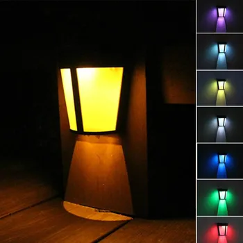 

Solar Wall Lights Colorful LED Garden Lights 2 Mode Outdoor Landscape Decorative Wall Lights ABS Garden Lighting IP65 Waterproof