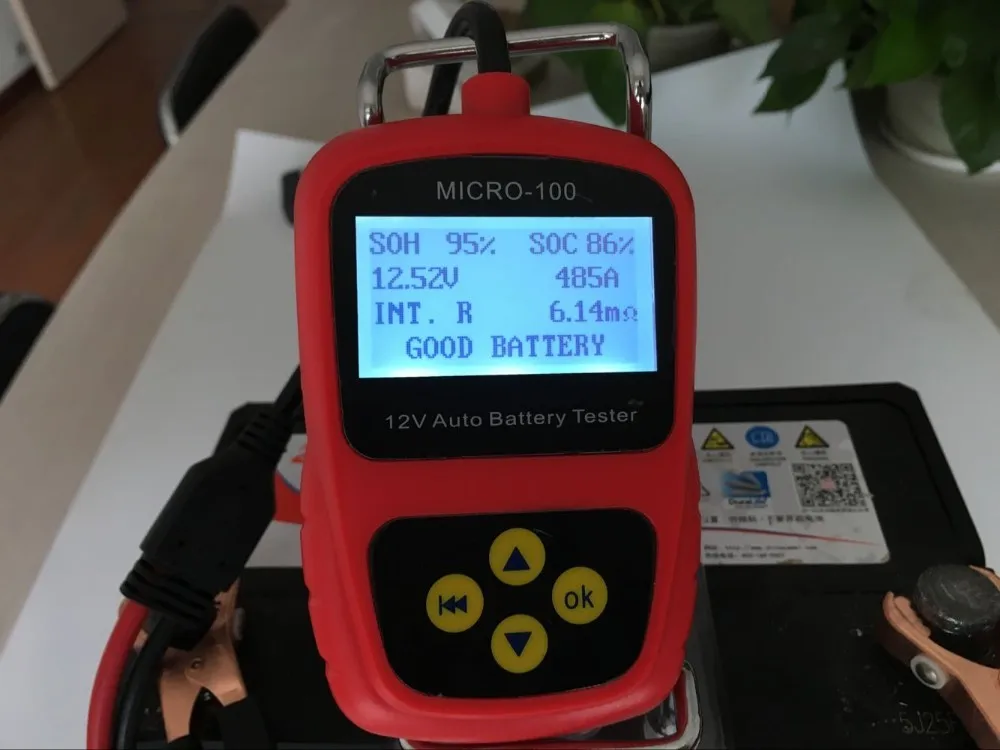 Горячая 12 вольт цифровой анализатор батареи MICRO-100 CCA анализатор тестер для батарей диагностический сканер