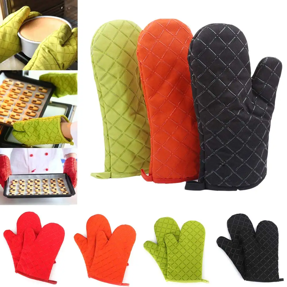1pair Microwave Oven Gloves Insulation Silicone Oven Mitts Non Slip
