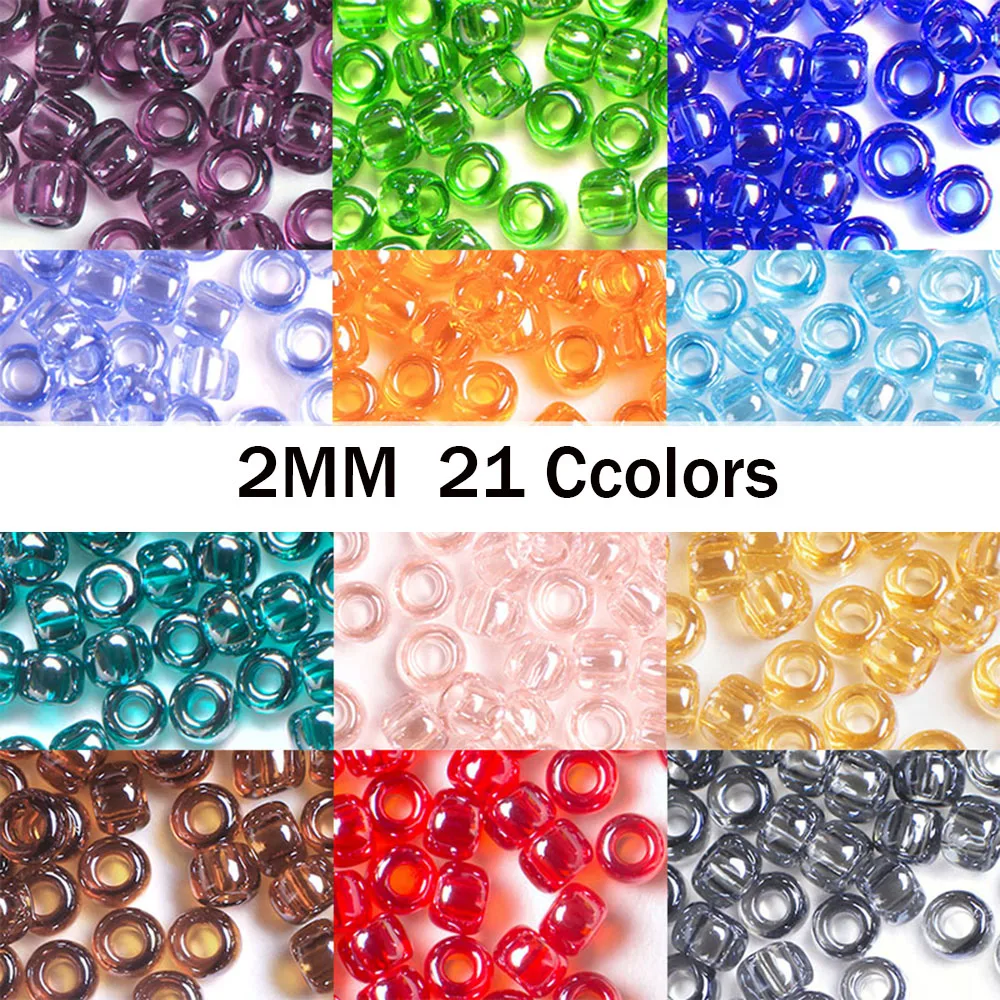 

Glass Seed Beads 2MM Japan Jewelry Boncuk 1000PCS DIY Handmade Quality Charm Spacer Round Kralen Beads for Jewelry Making