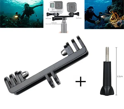 Для GoPro Dual Hero монтажный адаптер + винт для 2 камер Gopro/светильник ка одновременно с