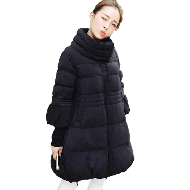 Новое поступление, женская зимняя куртка, Женская длинная парка в Корейском стиле, Модный Плащ, пальто с хлопковой подкладкой, Manteau Femme ST373